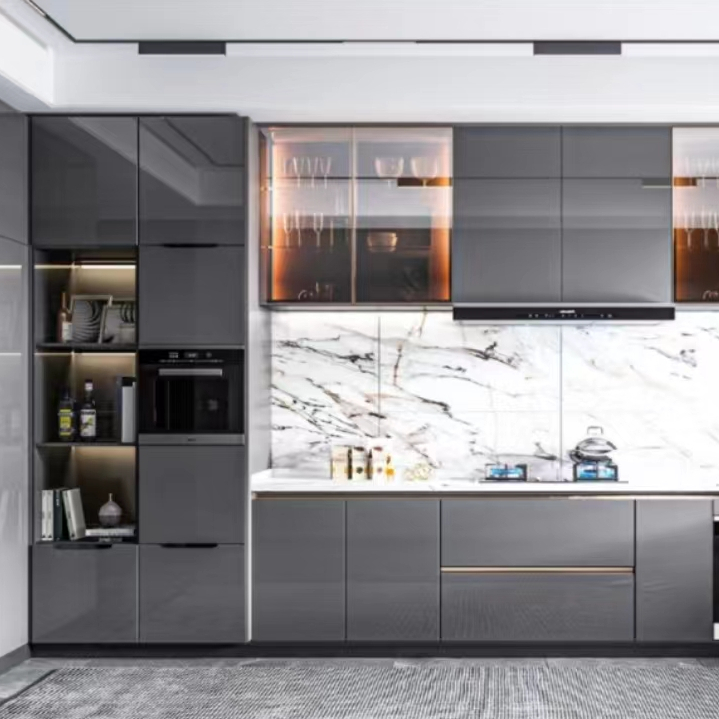 Kitchen Cabinets Stainless Steel Kitchen Cabinet with Modern Design with Luxury Kitchen Cabinets
