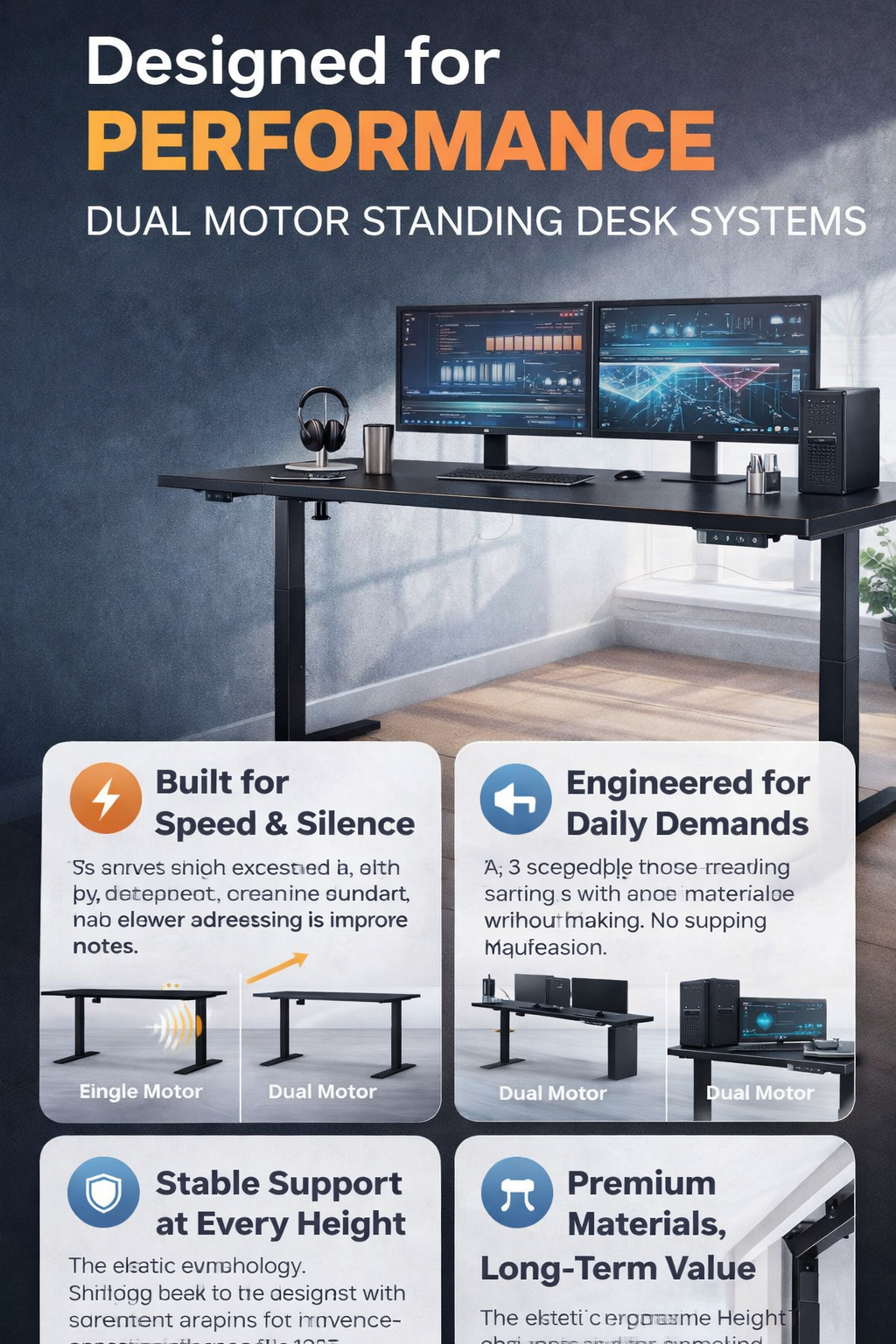 Why Professionals Choose Dual Motor Standing Desks