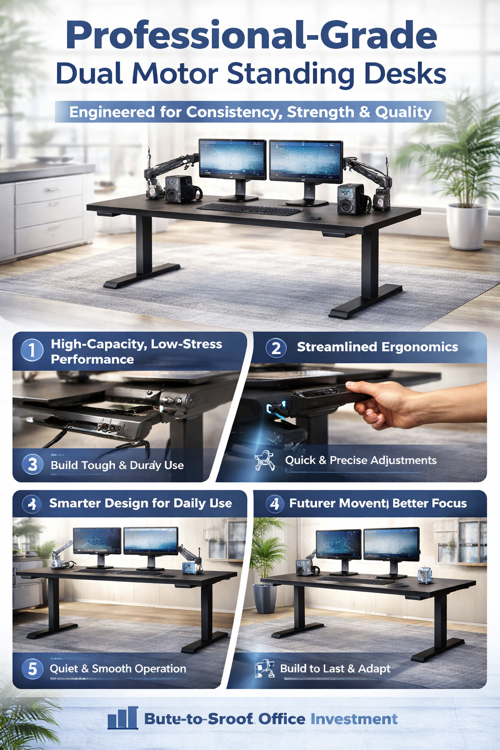 Where Stability Meets Performance: Dual Motor Standing Desks