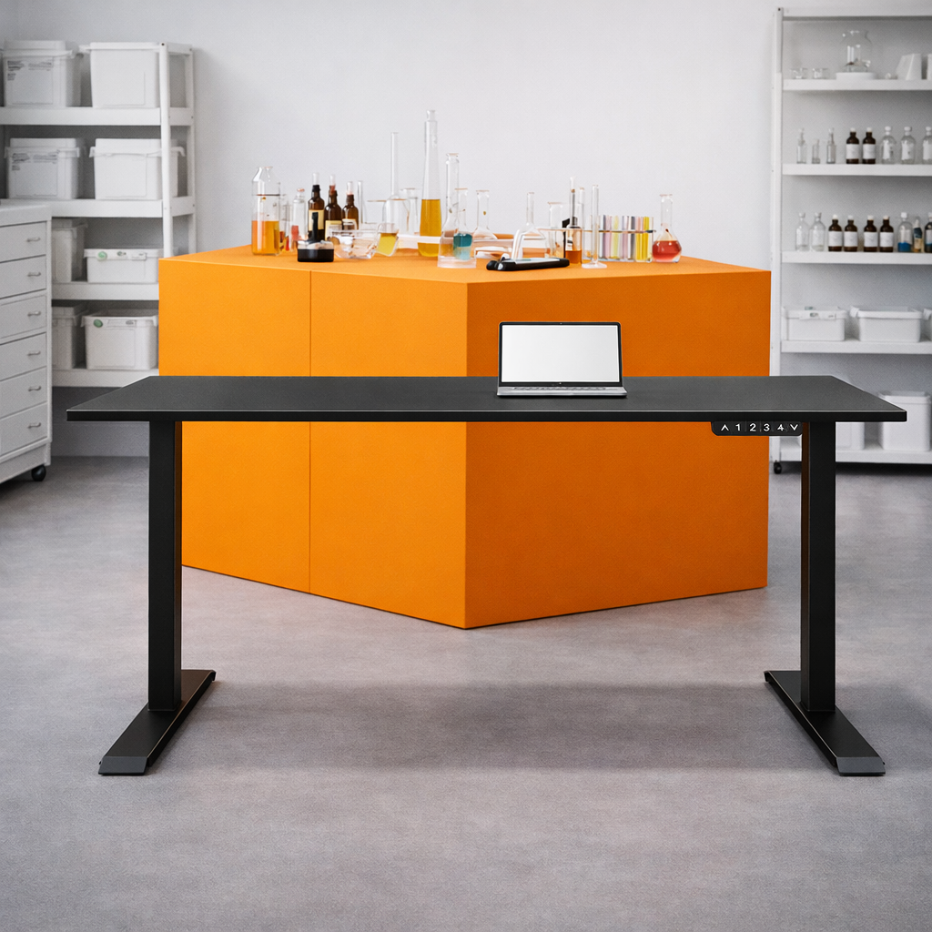 ZY-02 Modern Electric Standing Desk Glass Meeting Room Scene