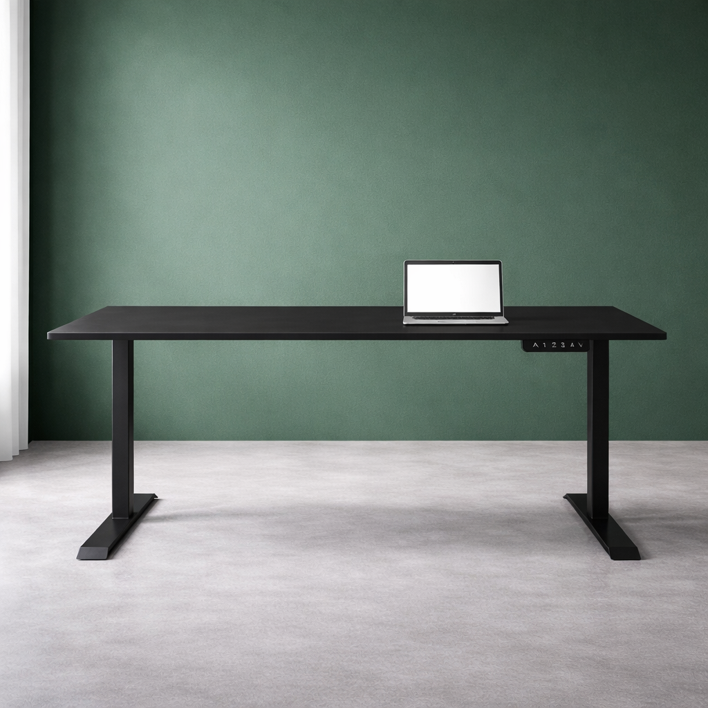 ZY-02 Electric Standing Desk Red Carpet Open Office Scene