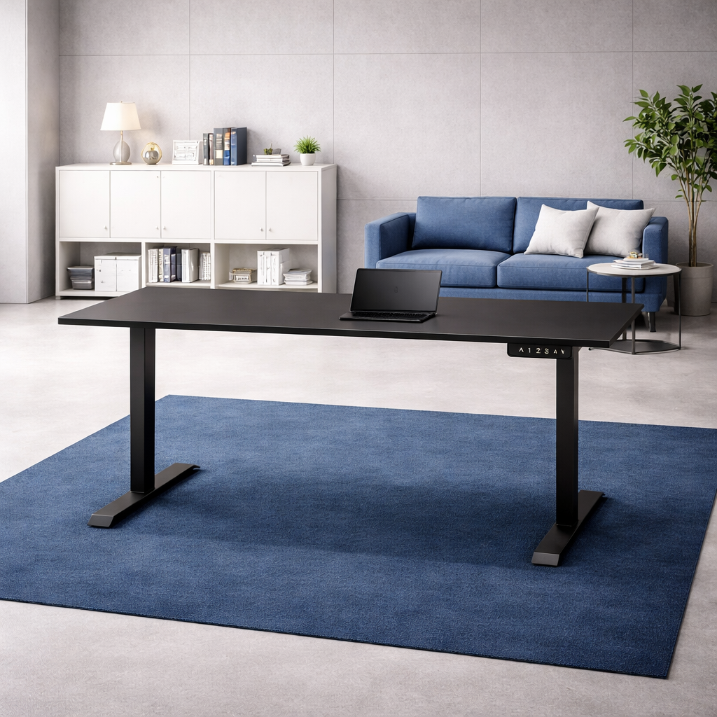 ZY-02 Electric Standing Desk Dual Monitor Professional Office Scene