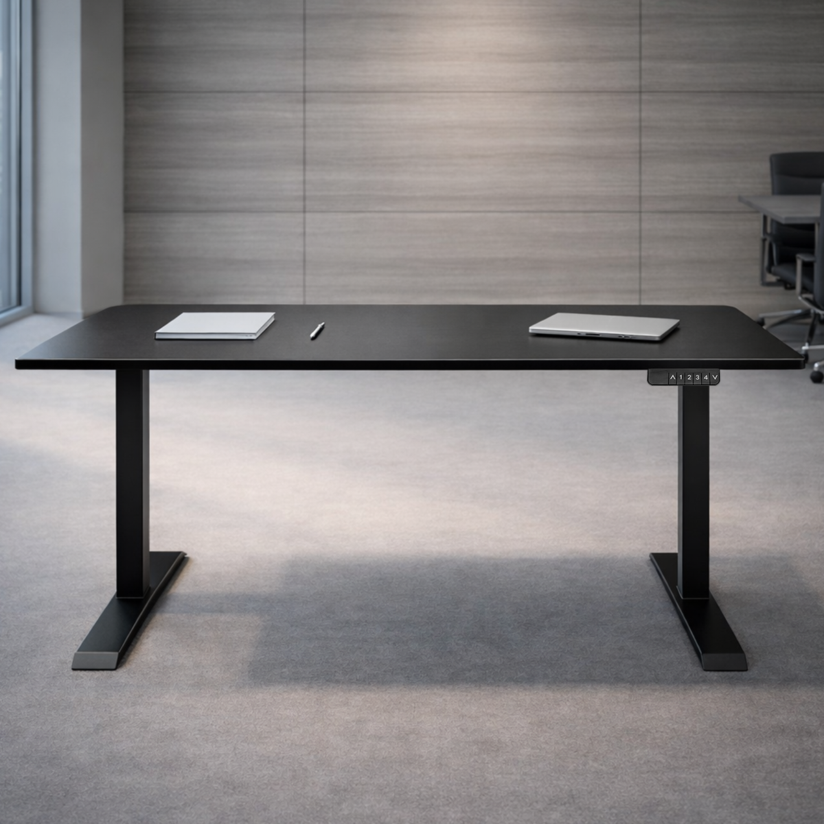ZY-02 Black Dual Motor Standing Desk Meeting Room Workspace