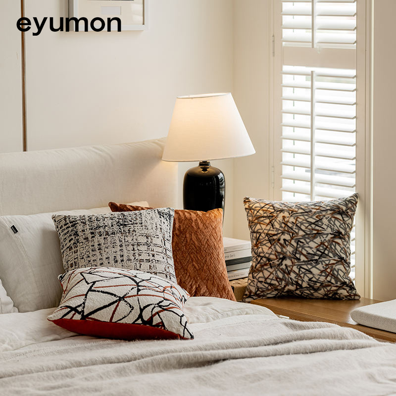 Simple Geometric Abstract Stripe Cushion Decorative Jacquard Cushion Pillow Cover Sofa Pillow Cushion