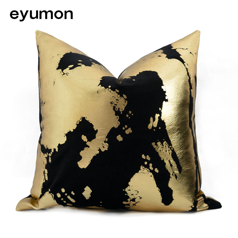 Throw Pillow Cover Luxury Jacquard Silver Gray Navy Green Decoration Pillow Cases Big Black Gold Cushion Cover