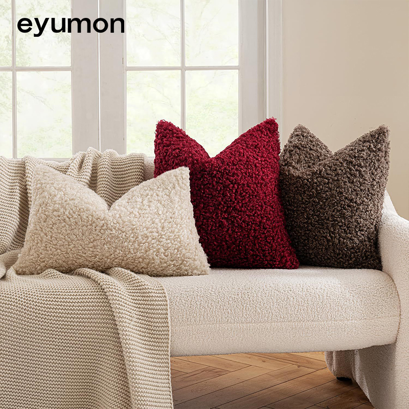 Teddy velvet lambswool thickened soft solid color single pillowcase without core