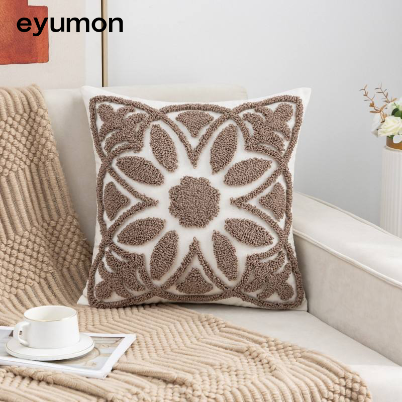 Wholesale Boho Pillow Covers Cushion Cover Geometric Flowers Tufted Throw Pillow Cover