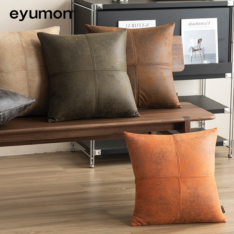 Luxurious suede-trimmed pillowcase with down filling