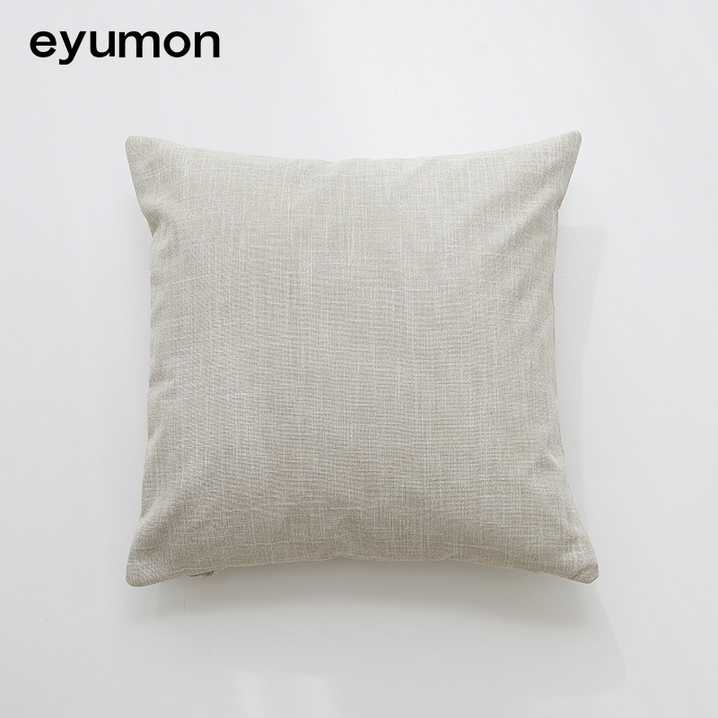 Simple Cotton Linen Decorative Square 45x45cm Plain Design Sofa Home and Hotel Use Cushion Covers