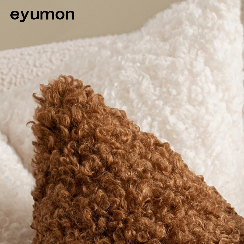 Teddy velvet lambswool thickened soft solid color single pillowcase without core