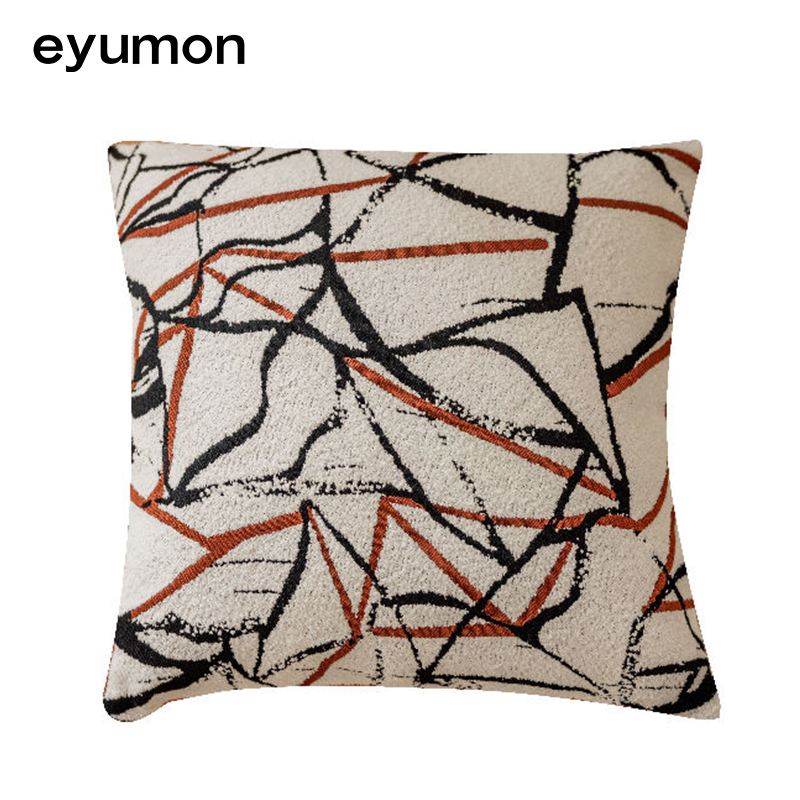 Simple Geometric Abstract Stripe Cushion Decorative Jacquard Cushion Pillow Cover Sofa Pillow Cushion