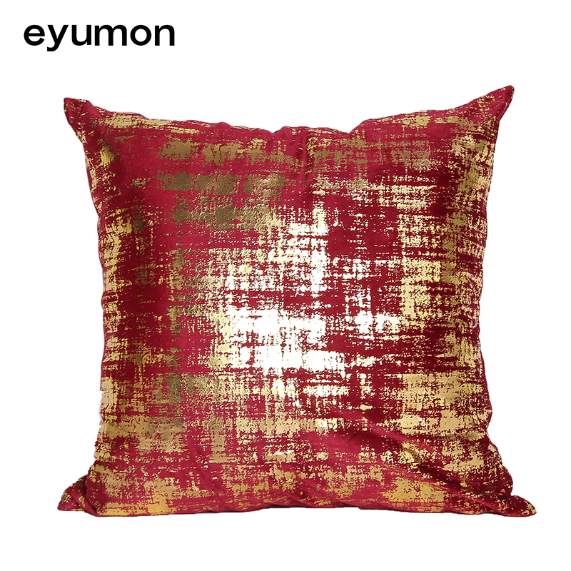 Abstract Stripes Gold Stamp Throw Pillow Covers