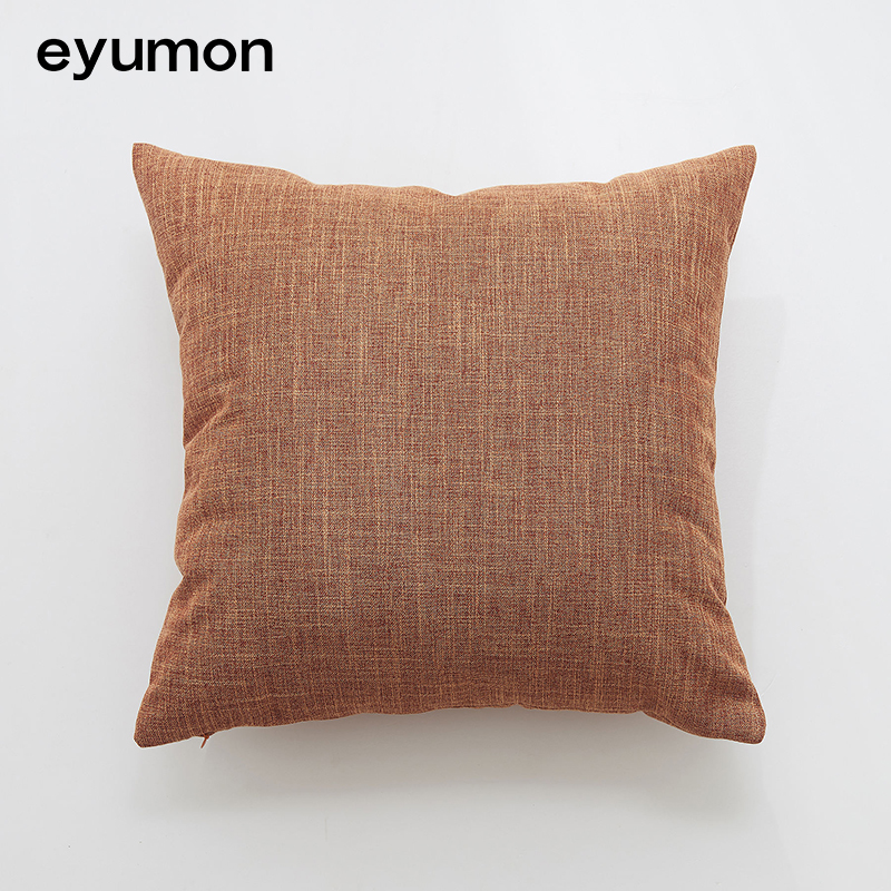Simple Cotton Linen Decorative Square 45x45cm Plain Design Sofa Home and Hotel Use Cushion Covers