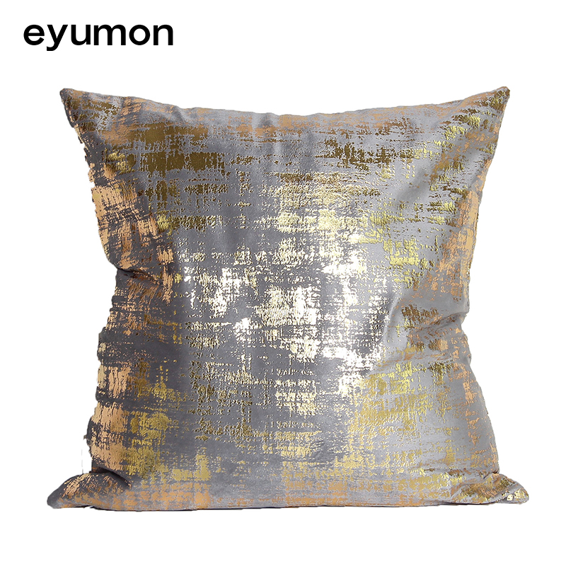 Abstract Stripes Gold Stamp Throw Pillow Covers