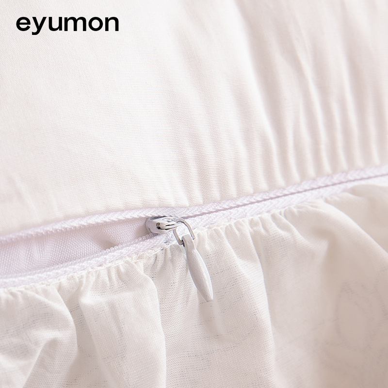 Wholesale pastoral-style embroidered cotton cushions with ruffled edges including pillowcase.