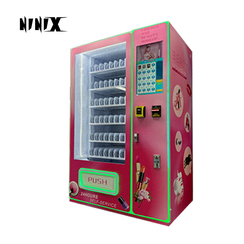 Europe Popular Cosmetics Design pink Lash Vending Machine with Card Reader and Large Hair Beauty Vending Machine