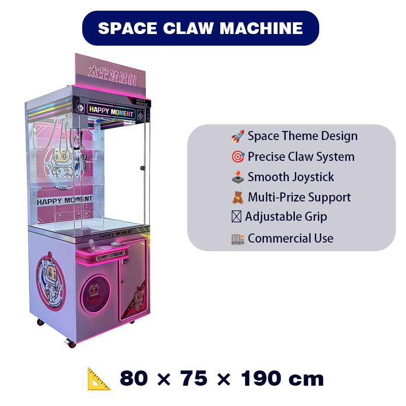 Ninix Pink Colorful LED Lighted Stainless Steel Metal Commercial Self-Service Gift Machine Attractive Interactive Entertainment