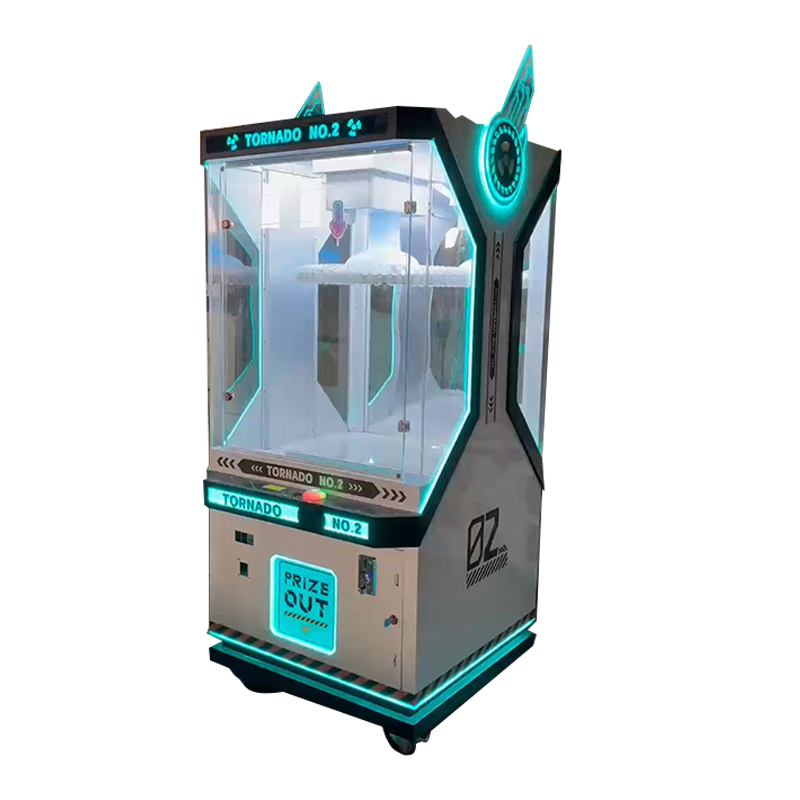 Coin Operated Prize Machine Tornado No.2 Arcade Vending Game LED Reward Cabinet Skill Challenge Machine for Mall Shop