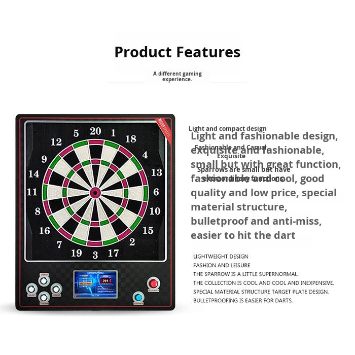 Commercial Electronic Customizable Hardware Dart Machine Indoor Training Target Simulated Competitive Dart Sports Game Dart