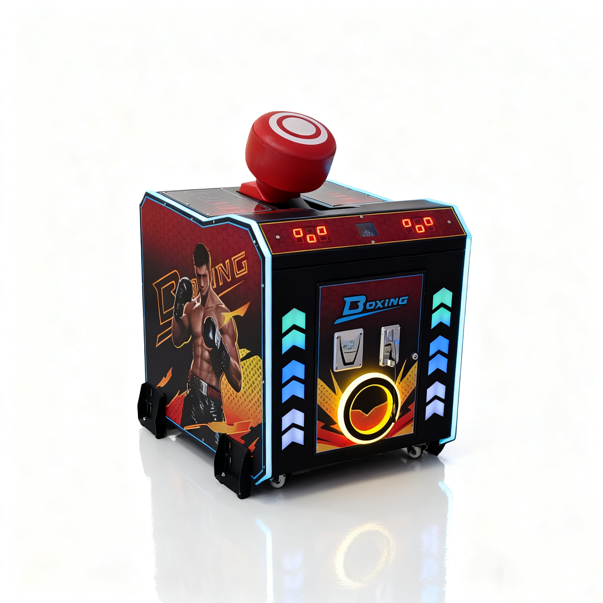 Boxing Power Testing Arcade Machine Punch Strength Tester Coin Operated Fitness Game Equipment for Gym Mall Park Entertainment
