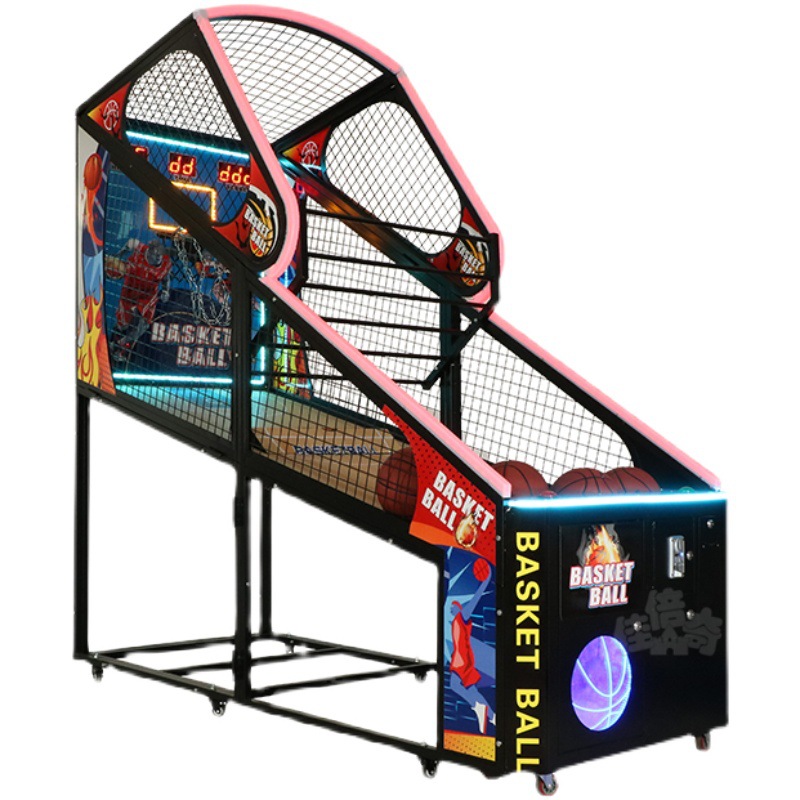 Coin-Operated 2-Player Electronic  Basketball Machine Indoor Mall Entertainment Center Arcade Game Bright Light