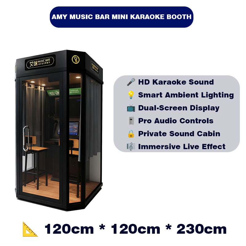 Ninix Black Stainless Steel High-End Enclosed Self-Service Interactive Kiosk-Commercial Smart Terminal for Mall Entertainment