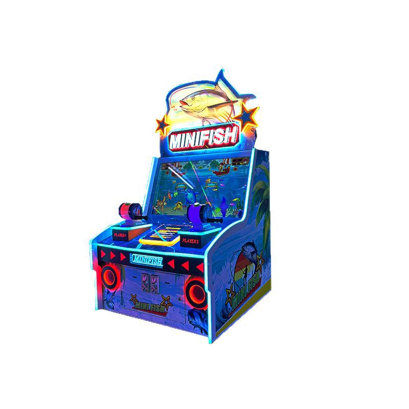 Ocean Theme Mini Fish Arcade Shooting Game Machine Kids Ticket Redemption Interactive Fishing Simulator Coin Operated Equipment