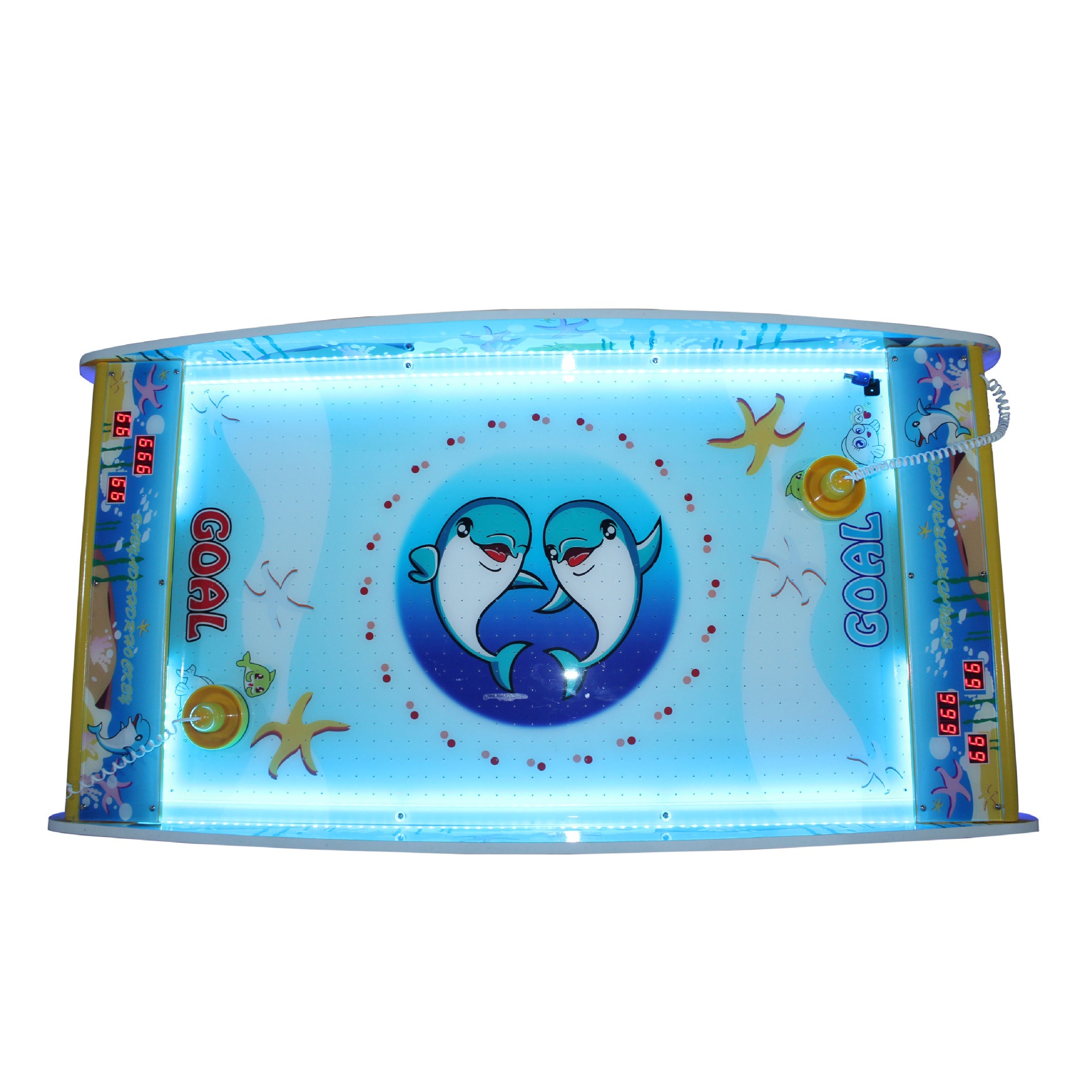 Ocean Hockey Ice Hockey Adult Children Parent-Child Interactive Two-Person Coin-Operated Wooden Box Acrylic Venue Game