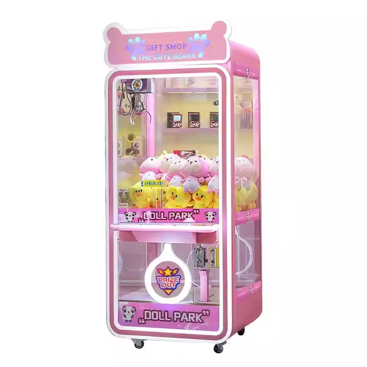 Highly Popular Coin-Operated Arcade Doll-Catching Machine New Commercial Full-Transparent Video Game Highly Favored by Children