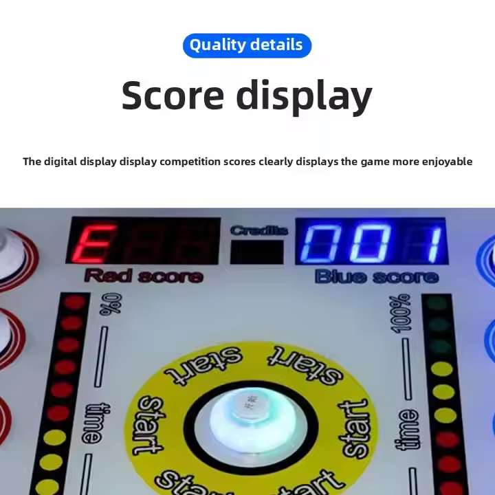 LED Arcade Whack a Mole Game Table Interactive Hammer Machine Kids Redemption Equipment Fun Play