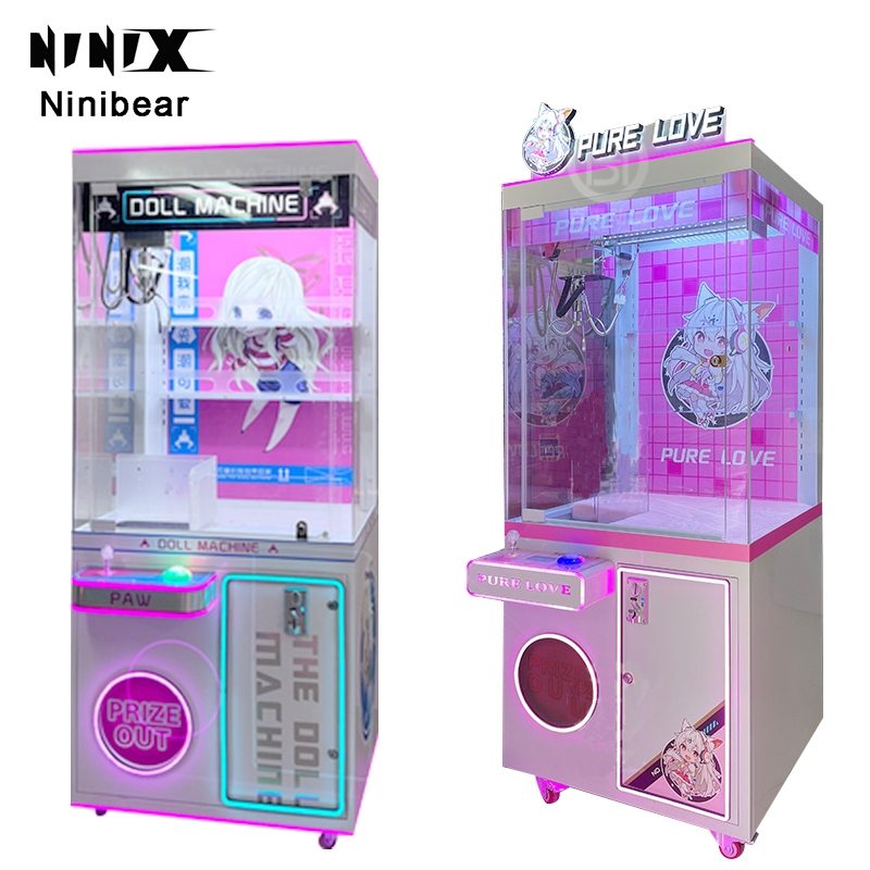 Luxury Fully Transparent  Clip Doll Machine Net Red Boutique Machine Coin-operated Claw Crane  Video Game City Game Machine
