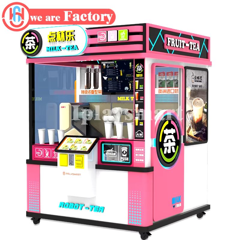 Shopping Street Vending Bubble Tea Machine Equipment Seal Vending Machine Self-service Tea Machine