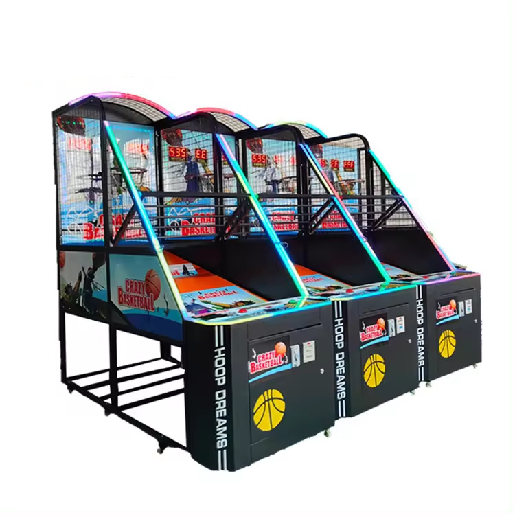 Most Popular Large Arcade Coin-Operated Foldable Basketball & Boxing Game Machine for Video Game City Sale