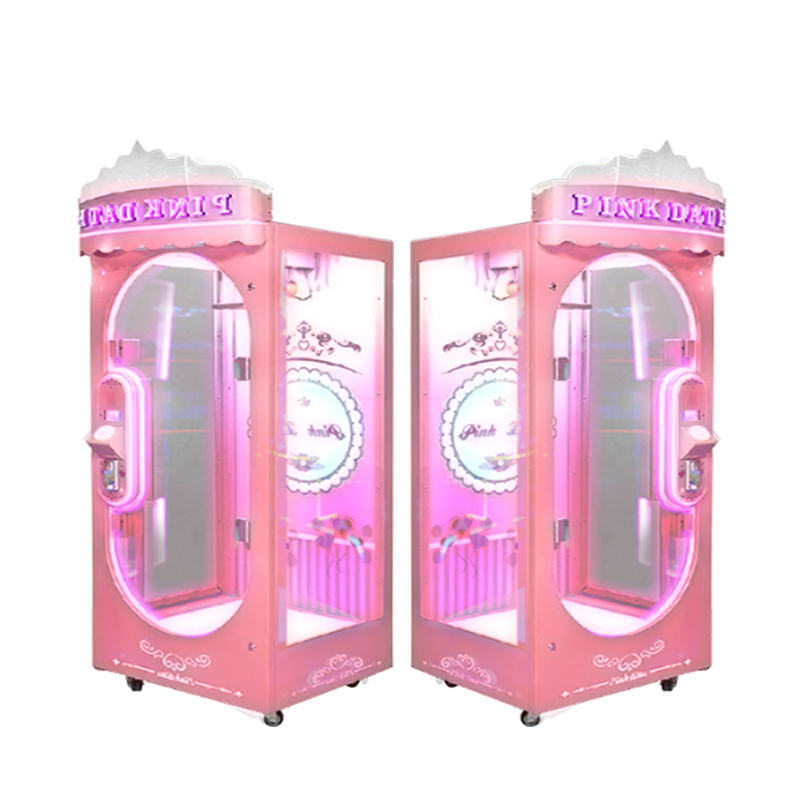 Wholesale Scissors Doll  Machine Crane Claw Cut Rope Claw Machine  Prize Pink Date Toy Cutting Game Machine