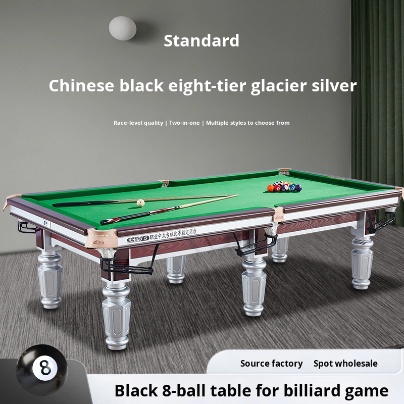 Tournament Grade Professional Billiards Table Solid Wood Frame High Precision Cushions Green Felt Surface Coin Operated Games