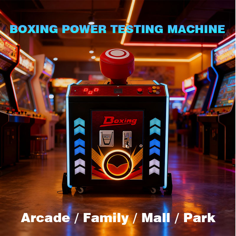 Boxing Power Testing Arcade Machine Punch Strength Tester Coin Operated Fitness Game Equipment for Gym Mall Park Entertainment
