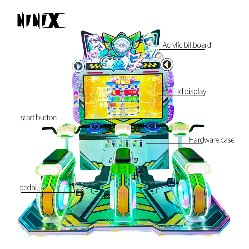 Hot Sale Coin-Operated Arcade Bike Simulator Racing Sports Equipment Prize-Giving Bike Simulation Gear for Gift Exchange
