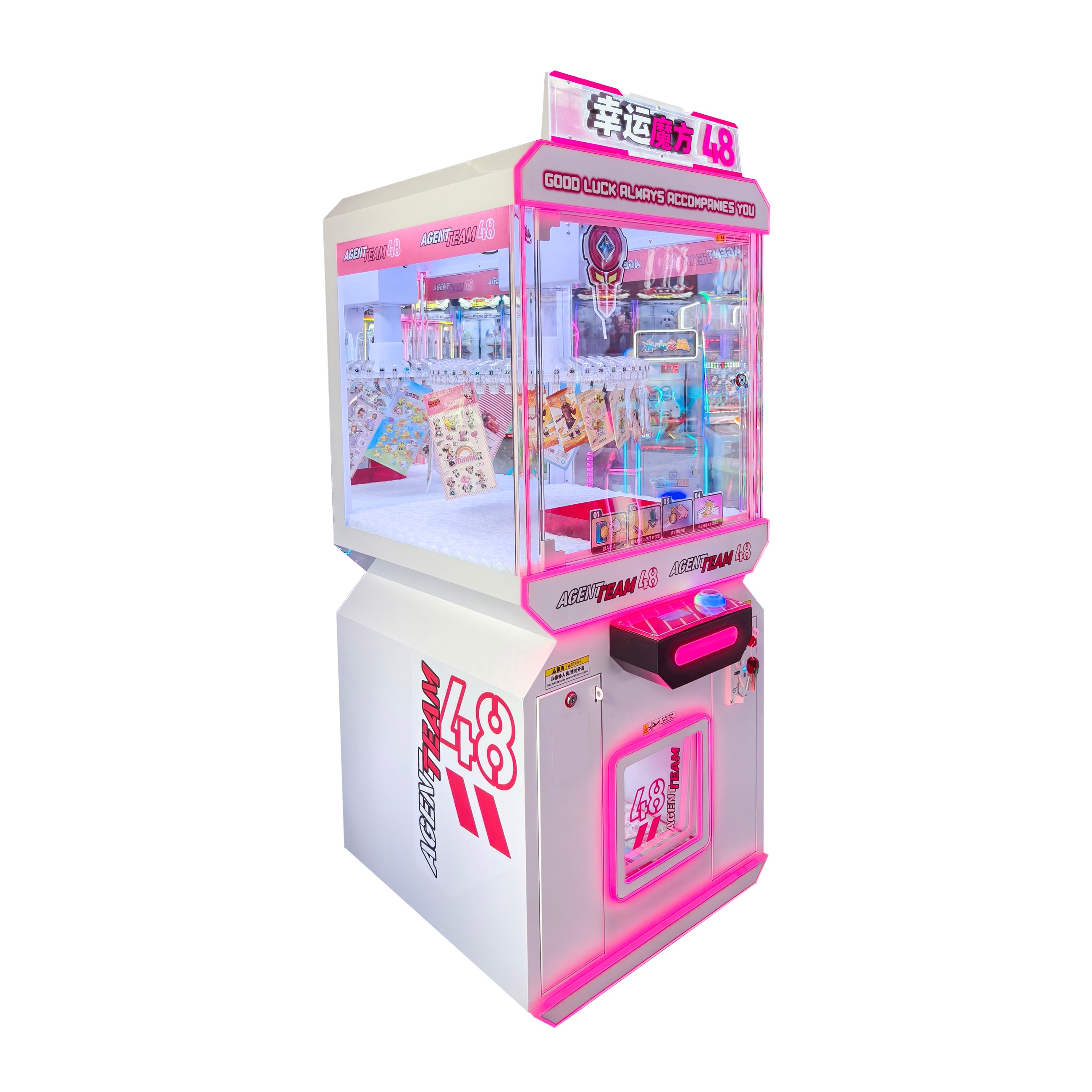 Large Single-player Coin-operated Crane Machine Arcade Game with 1 Year Warranty