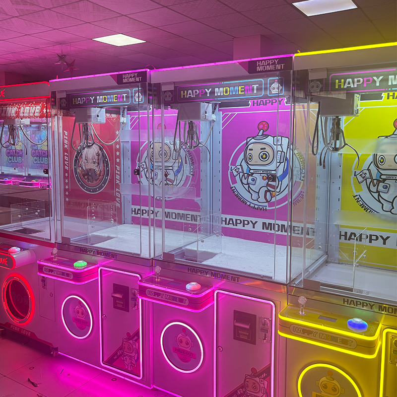 NINIX Happy Moment Themed Arcade Claw Machine Coin-Operated Prize Game Kids 6 Durable Plastic Acrylic Construction Universal