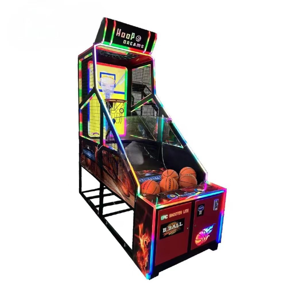 Dual-Player LED Scoring Basketball Boxing Arcade Machine Metal Construction Commercial Coin-Operated Game for Malls Amusement