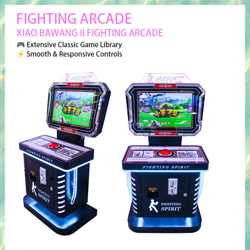 Little Prince II Fighting Arcade Machine | Stainless Steel 19-inch LCD Screen Upright Arcade Cabinet 1 Year 3000+ Retro Games