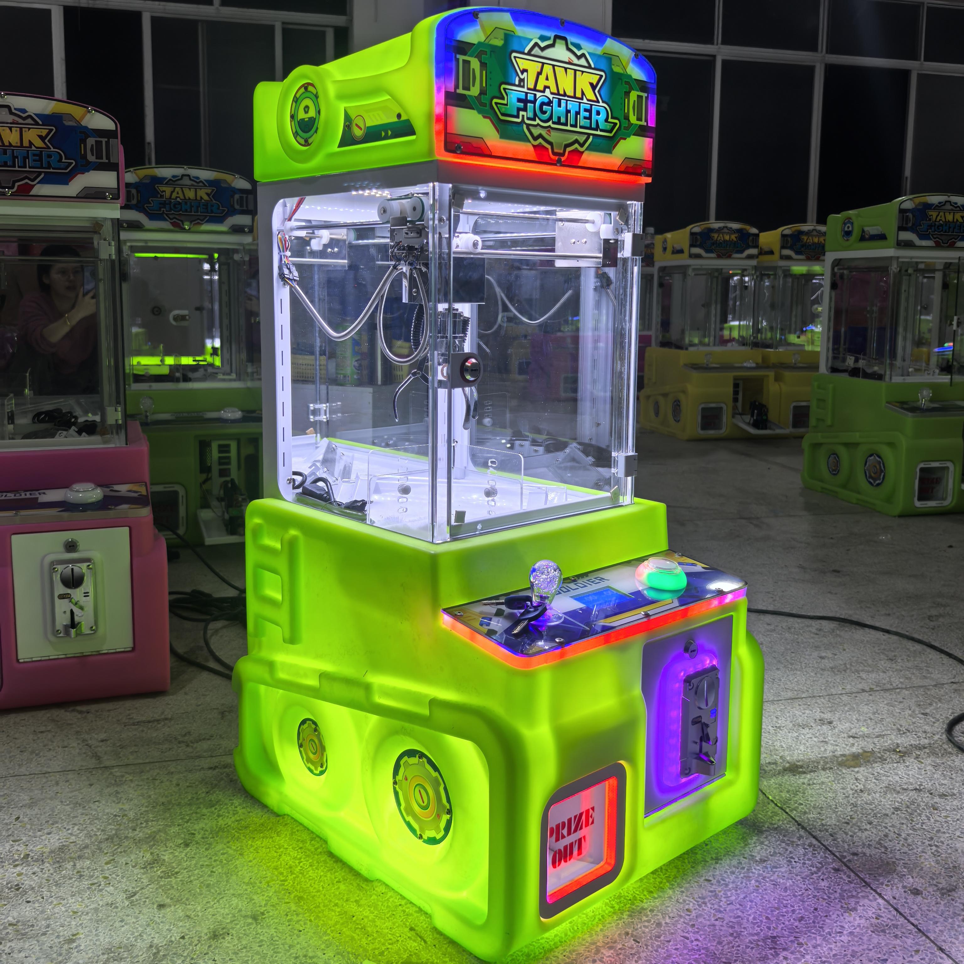 Small Plastic Coin-Operated Commercial Candy Machine Single Doll Catching Household Crane 1 Year Warranty English