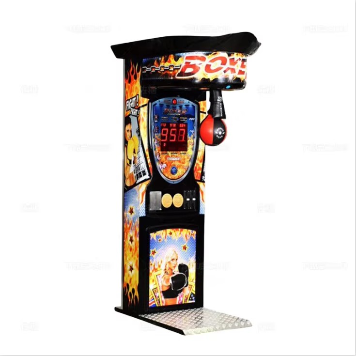 Coin Operated Boxing Machine Arcade Punch Strength Tester Game Machine for Amusement Park Gym Mall Entertainment Center