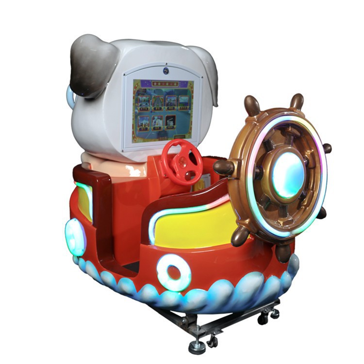 Indoor Playground Cute Cute Dog Fibreglass Swing Machine Coin Operation 3D Game Screen Children Ride Arcade Console