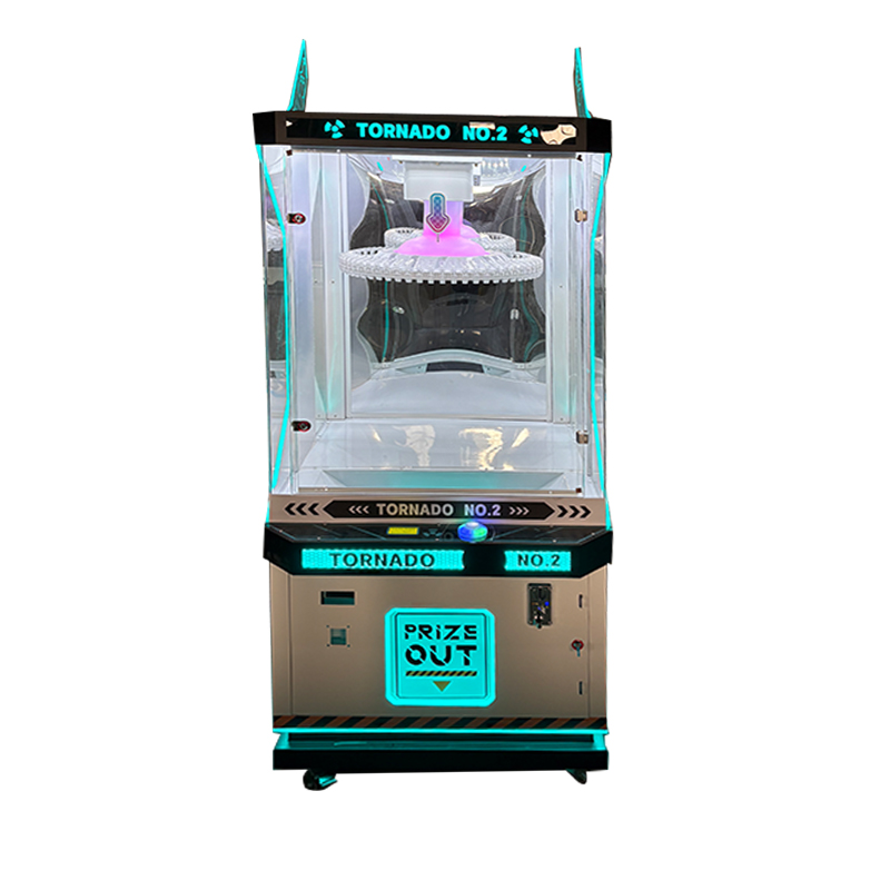 Coin Operated Prize Machine Tornado No.2 Arcade Vending Game LED Reward Cabinet Skill Challenge Machine for Mall Shop