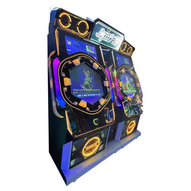 Large Double Player Arcade Music Battle Dance Game Machine Coin-Operated Entertainment Equipment with Metal Plastic Construction