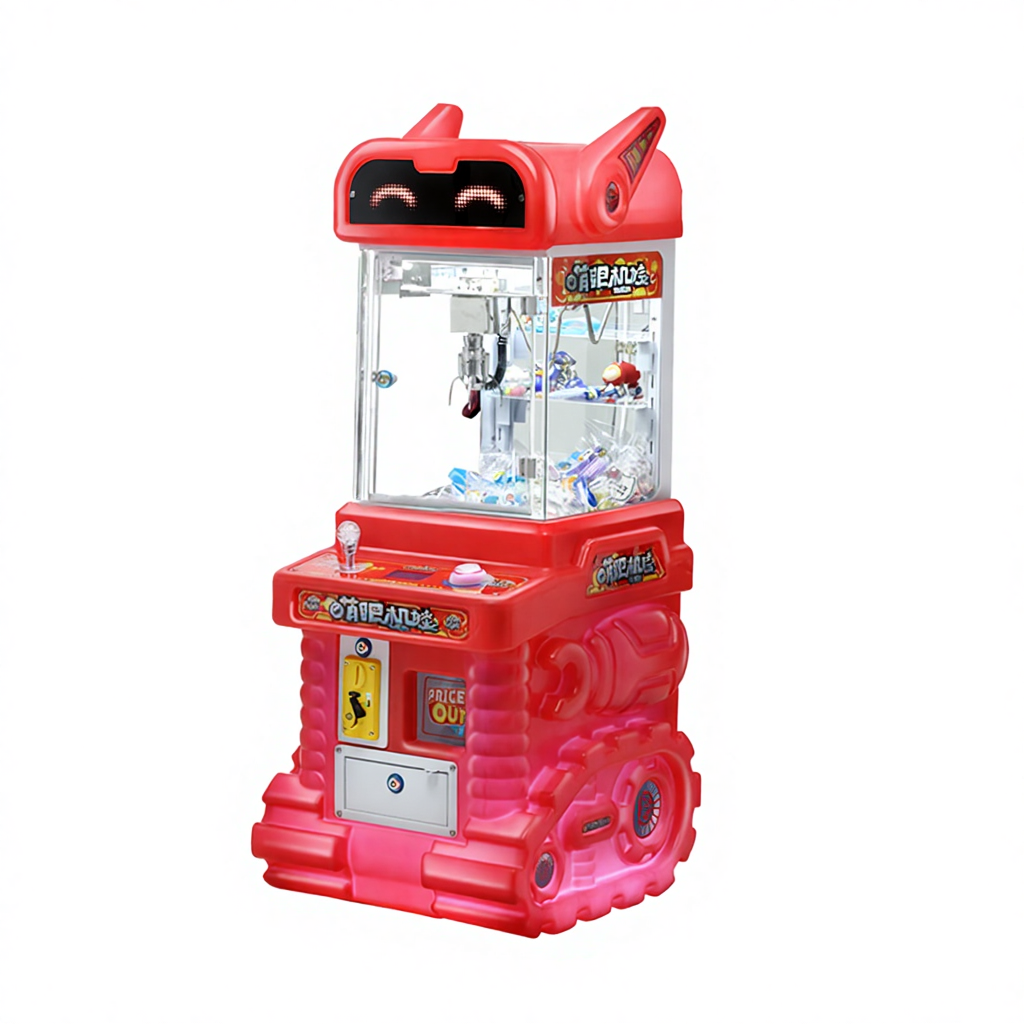 Cute Internet Celebrity Small Commercial Gift Claw Machine Game Tempered Glass for >3 Years Old Mall Arcade Entertainment