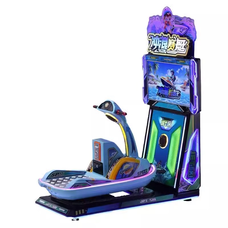 2024 New Model Electric Children's Canoe Surfing Game Coin-Operated Airport Entertainment Equipment Manufacturer English Metal