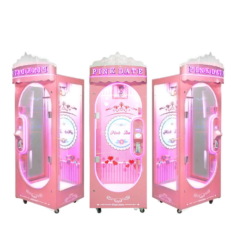 Wholesale Scissors Doll  Machine Crane Claw Cut Rope Claw Machine  Prize Pink Date Toy Cutting Game Machine