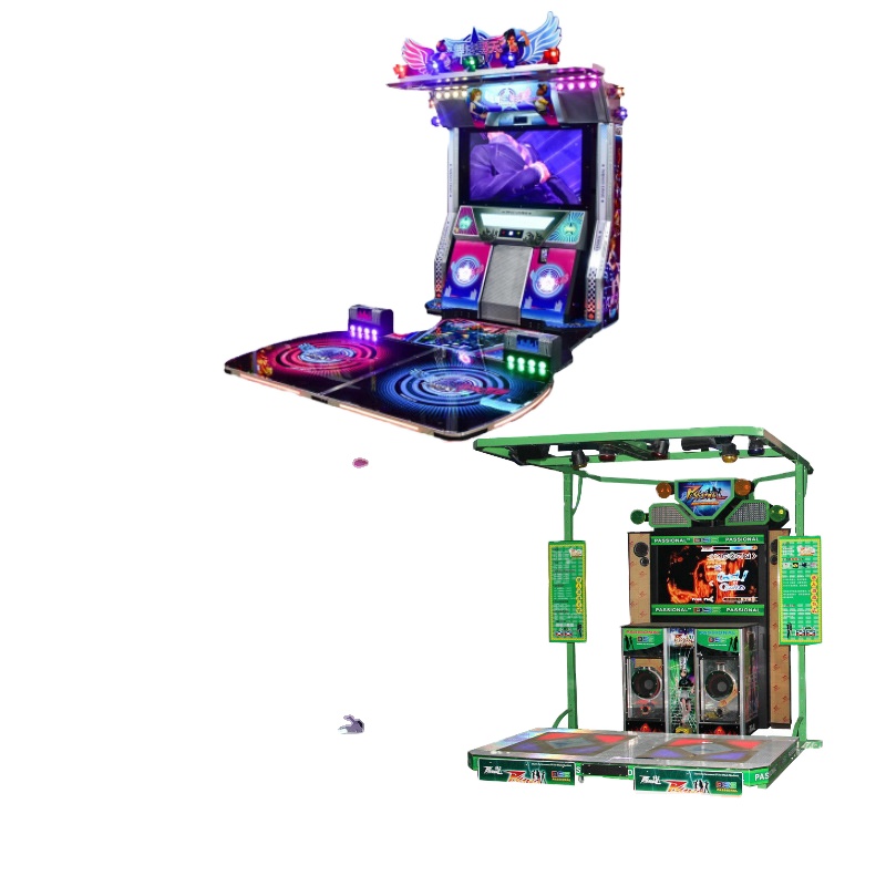 Large Metal 110V Coin Simulator English Language Dance Music Basketball Boxing Game Machines Coin Operated Games